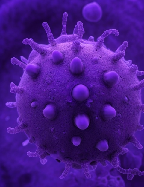 Illustration of a virus in the human body