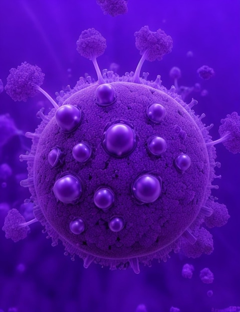 Illustration of a virus in the human body