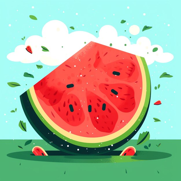 Photo illustration of watermelon