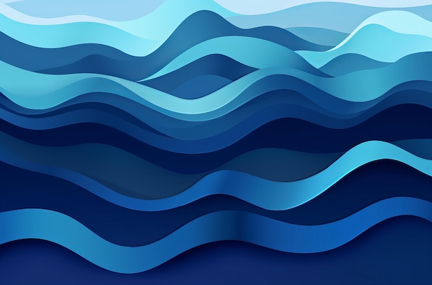 illustration wavy background with blue tones