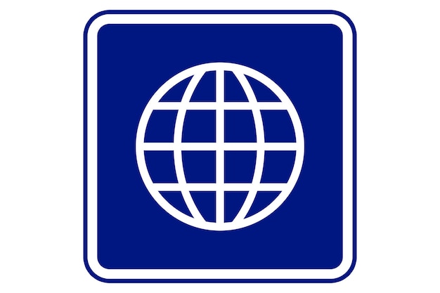 Illustration of the web world on blue background