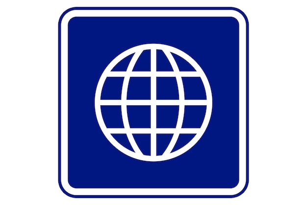 Illustration of the web world on blue background