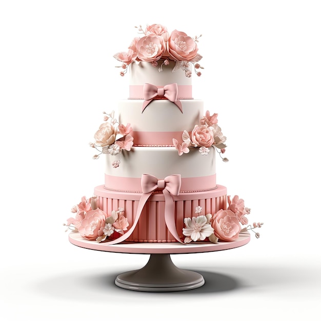 illustration wedding cake white bg