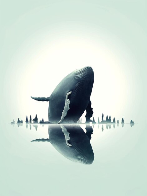 Photo illustration of whale