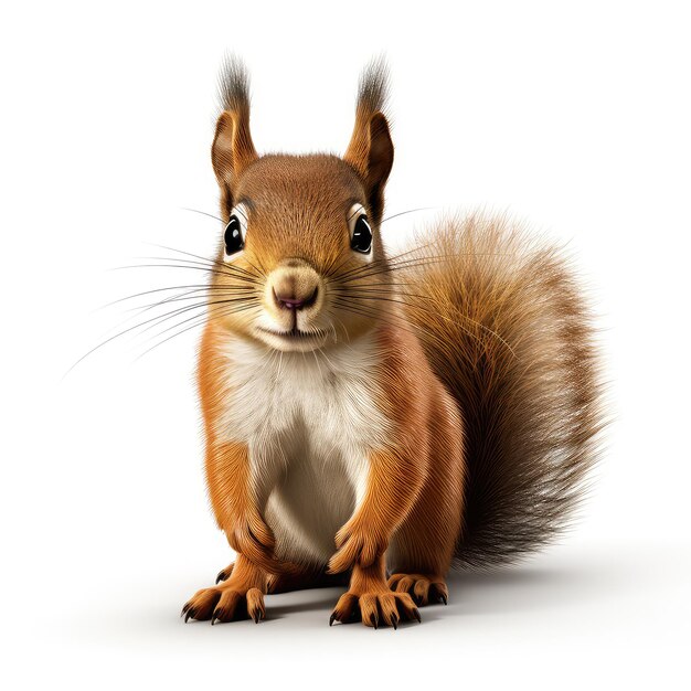 illustration white background squirrel