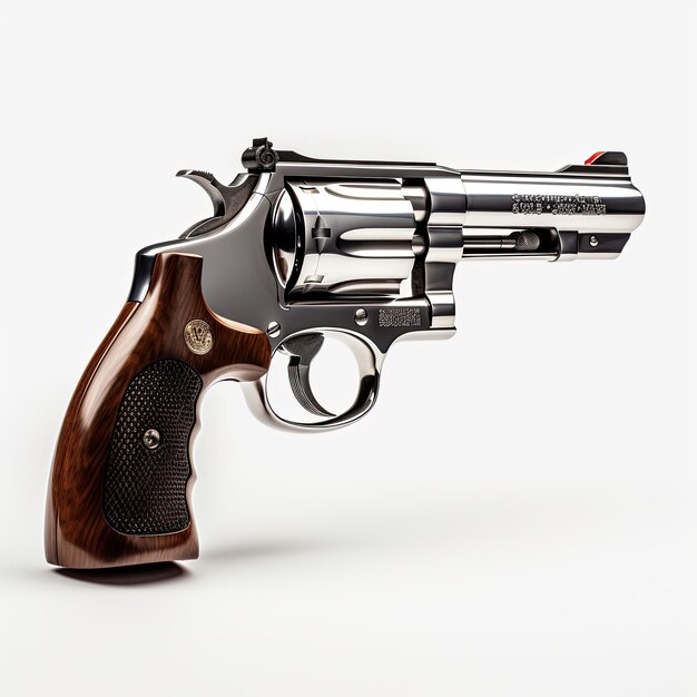 illustration white drawing revolver