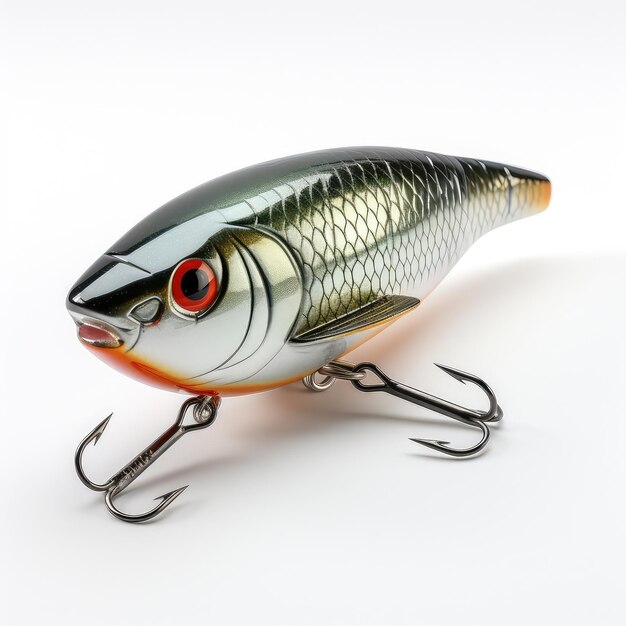 illustration white scene fishing lure arrangement