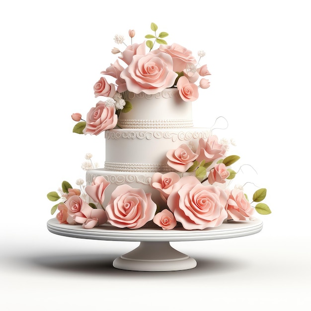 illustration white sketch wedding cake