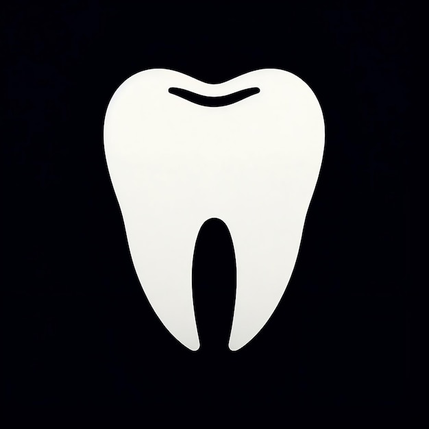 Illustration of a white tooth