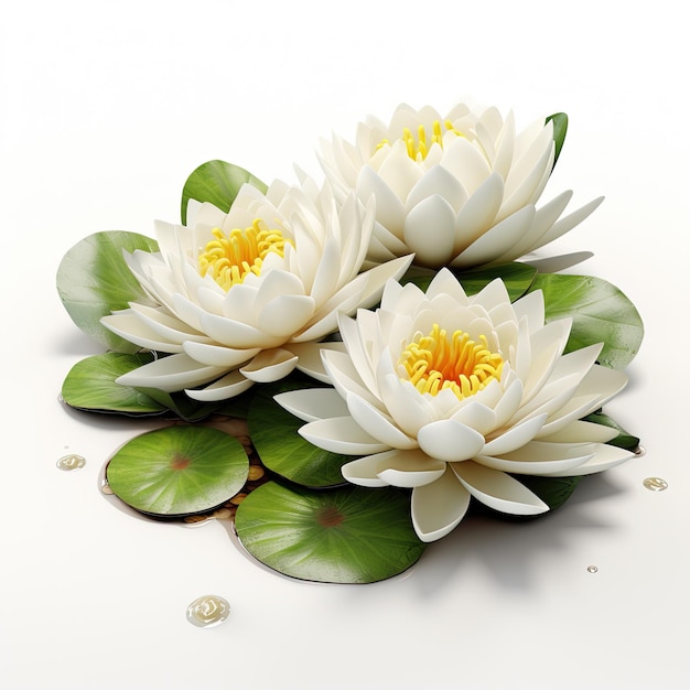 иллюстрация цветки белой водяной лилии фон