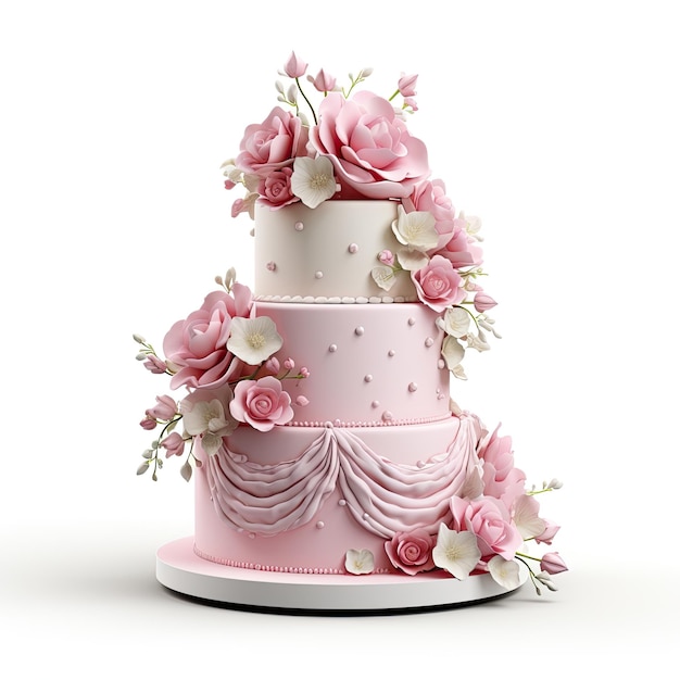 illustration white wedding cake background