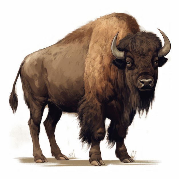 Illustration Of A Whole Buffalo