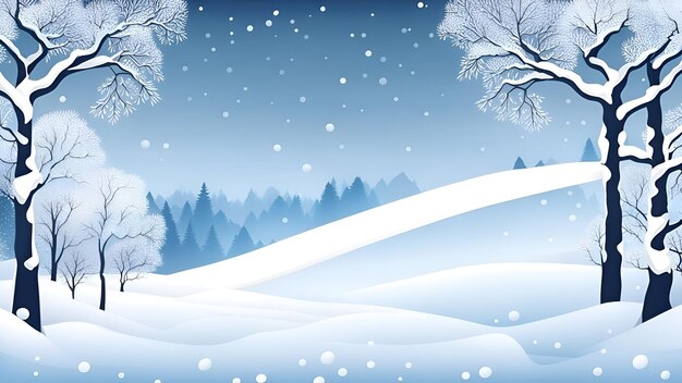 冬の雪の背景のイラスト | Premium AI生成画像 冬の雪の背景のイラスト | Premium AI生成画像