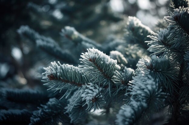 illustration winter tree pine ai generative