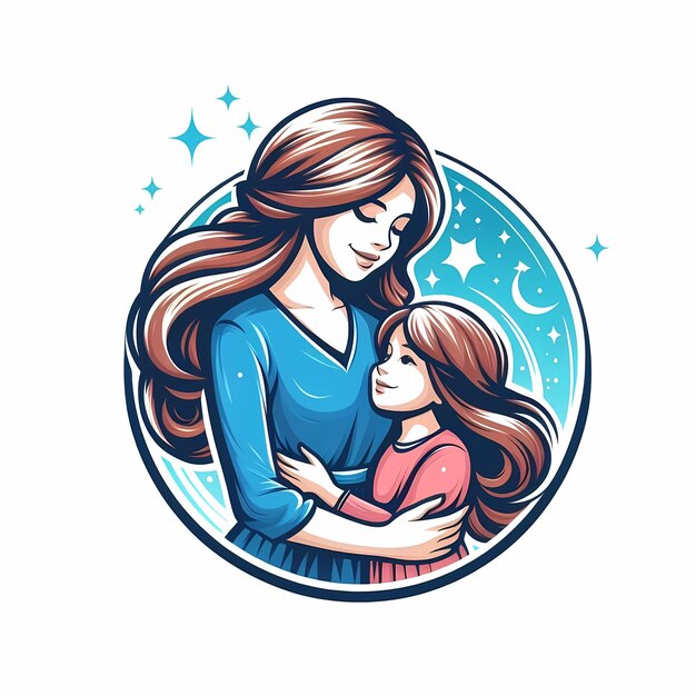 Illustration with mothers day design