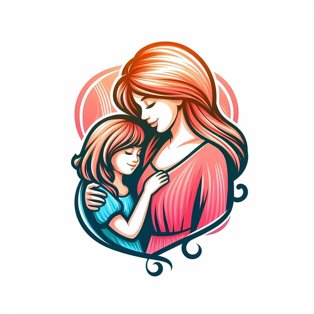 Illustration with mothers day design