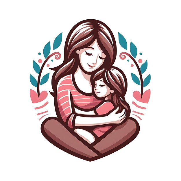 Illustration with mothers day design