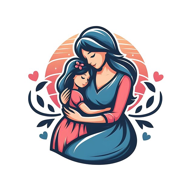 Illustration with mothers day design