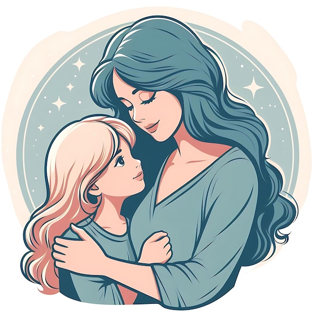 Illustration with mothers day design