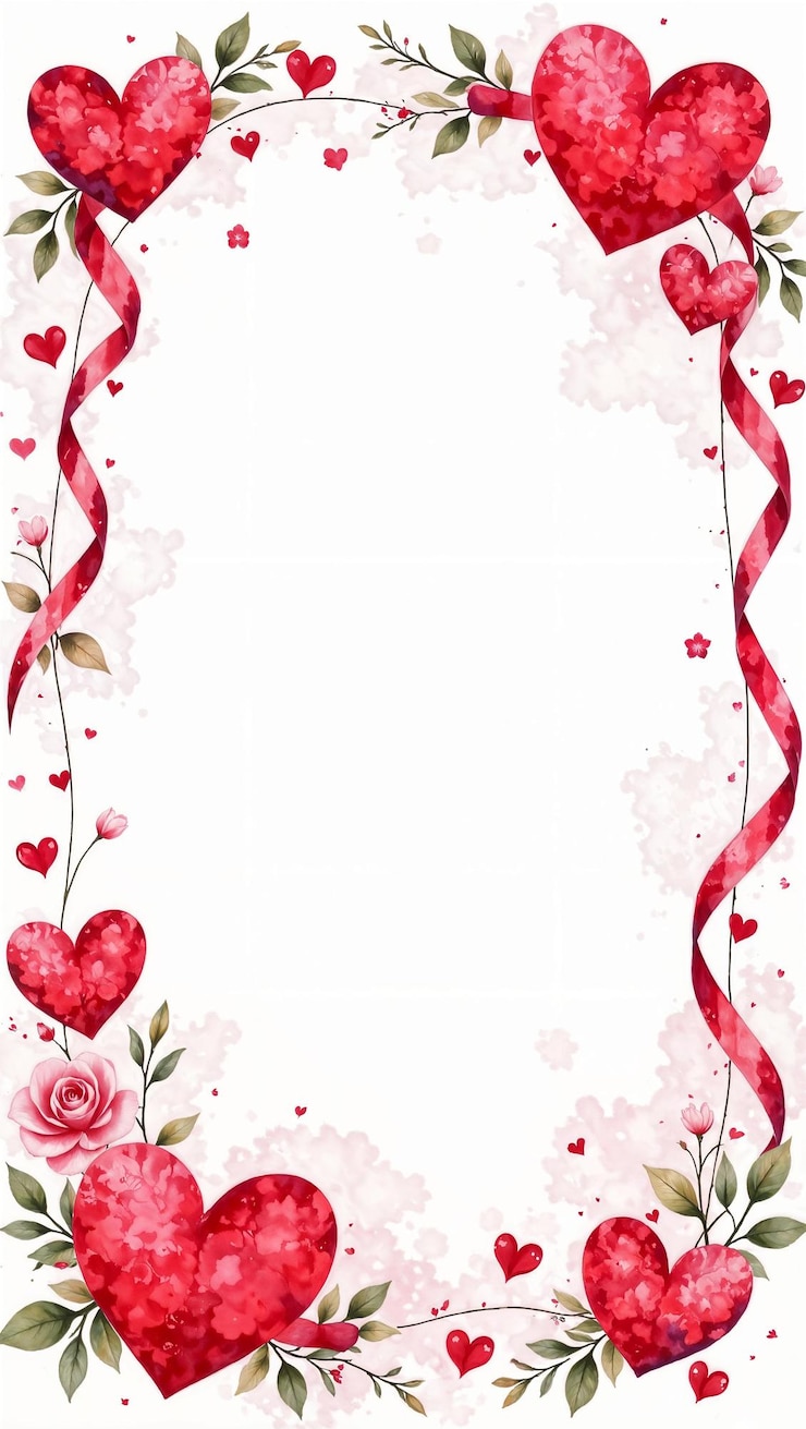 Photo an illustration with a space for text against a background of hearts roses or other valentines da