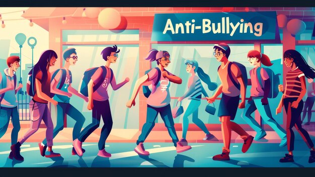 illustration with text to commemorate AntiBullying Day