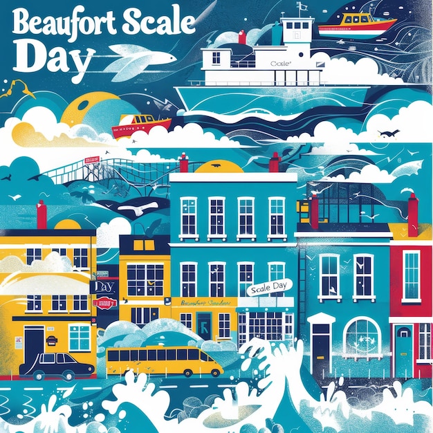 Photo illustration with text to commemorate beaufort scale day
