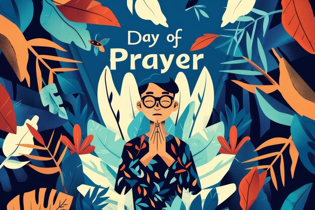 Photo illustration with text to commemorate day of prayer