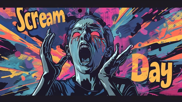 illustration with text to commemorate Scream Day