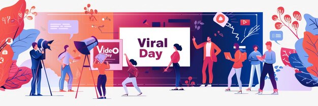 Photo illustration with text to commemorate viral video day