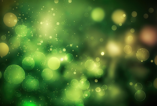 Photo illustration with a textured green bokeh backdrop