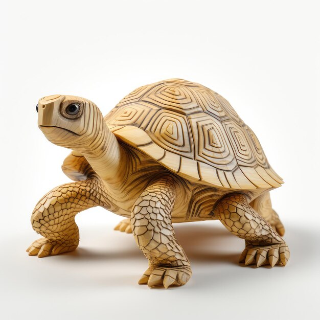 illustration wooden turtle statue artful carving