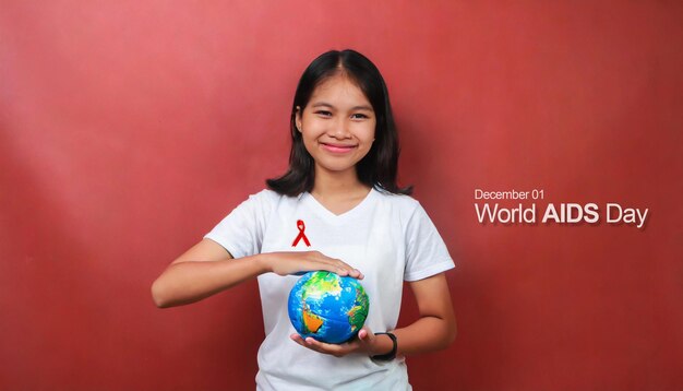 Photo illustration of world aids day