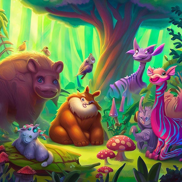 illustration for world animal day celebration