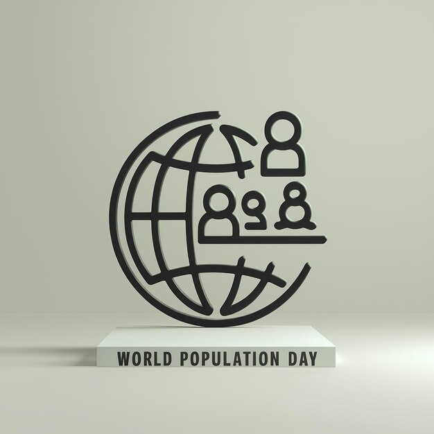 Illustration of World Population Day Concept 11July Explosion of world population