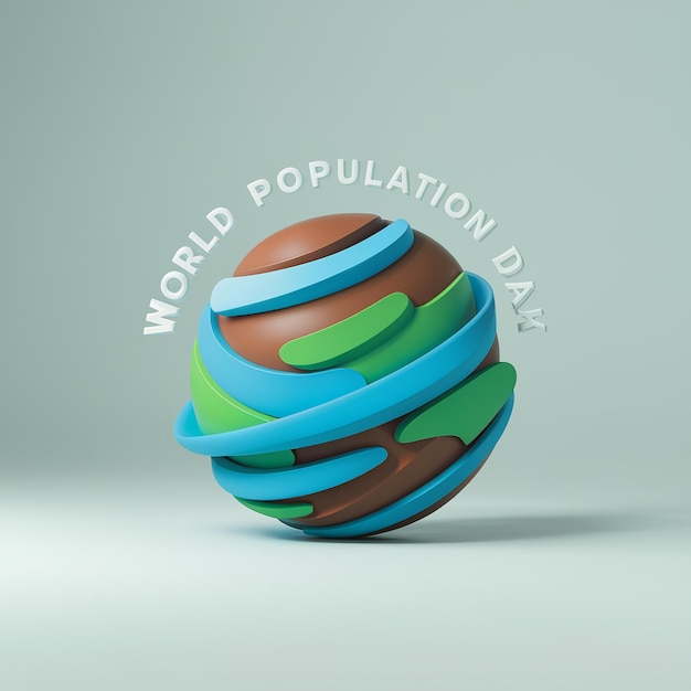 Illustration of World Population Day Concept 11July Explosion of world population