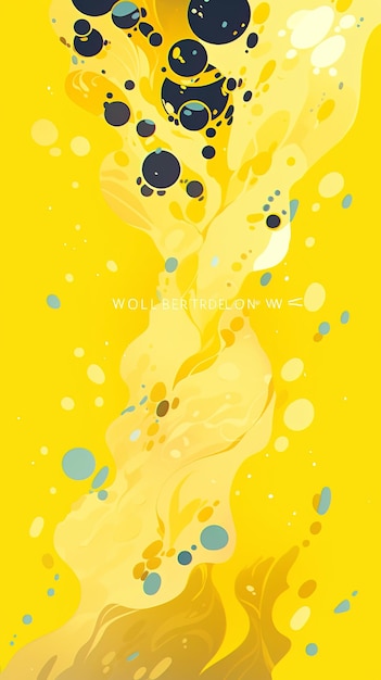 illustration world water day in yellow