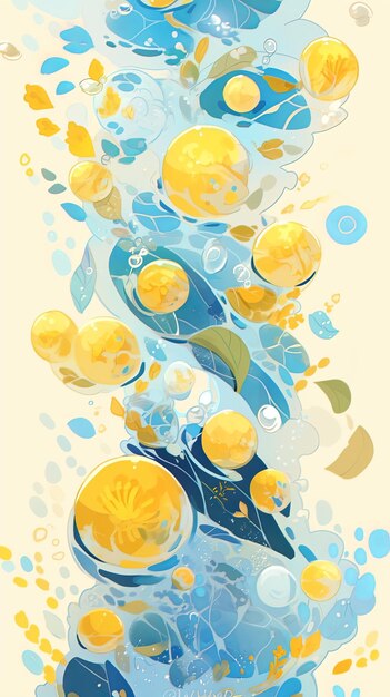 illustration world water day in yellow