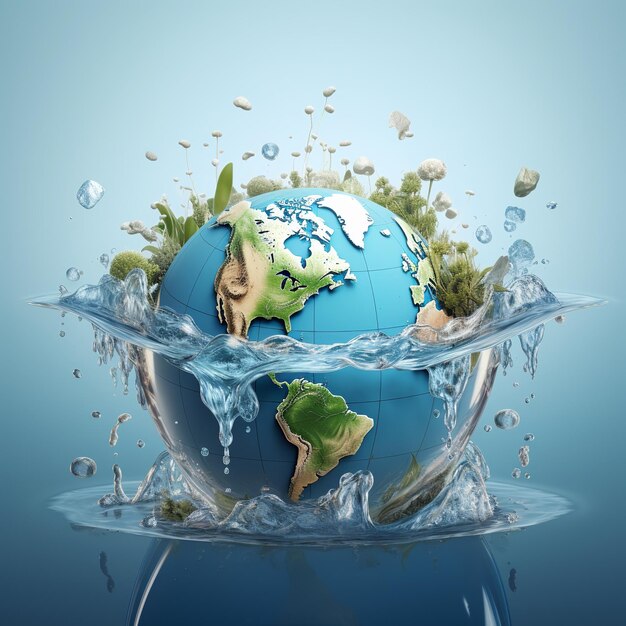 illustration of world water day