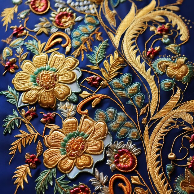 Premium AI Image illustration of Zardozi Embroidery Karchobi