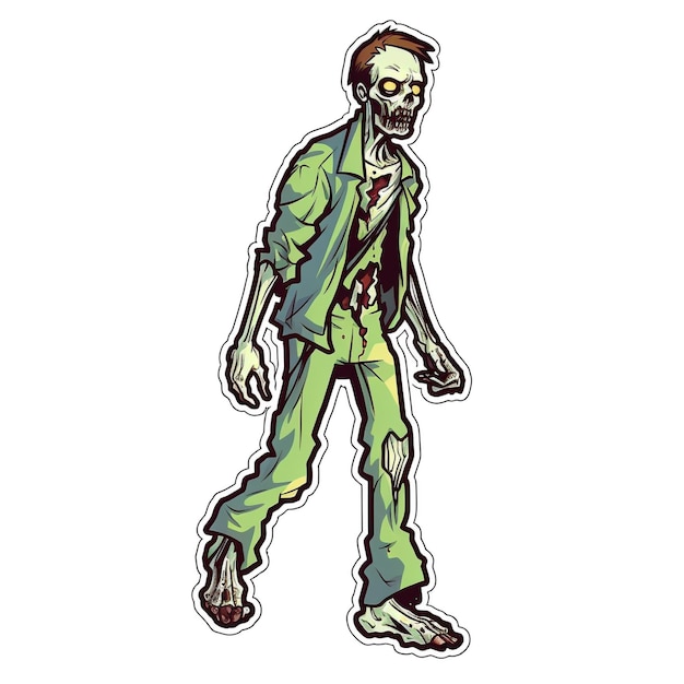 Photo illustration of zombie