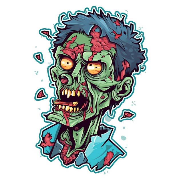 Photo illustration of zombie