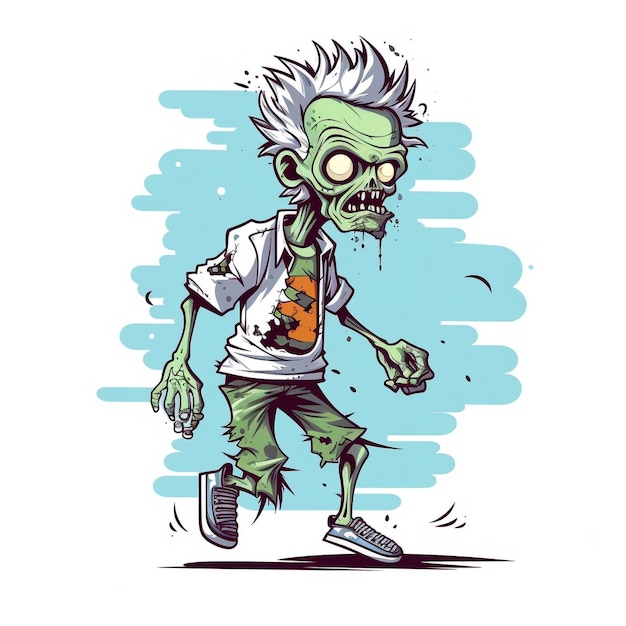Photo illustration of zombie
