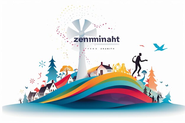 Photo illustration of zum erntedankfest white background generative ai