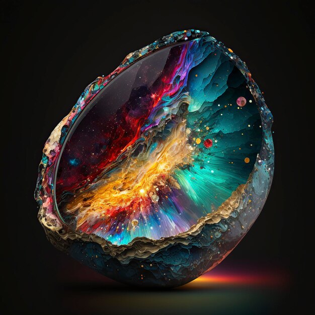 illustrationmulticolor gemstone image generated by AI