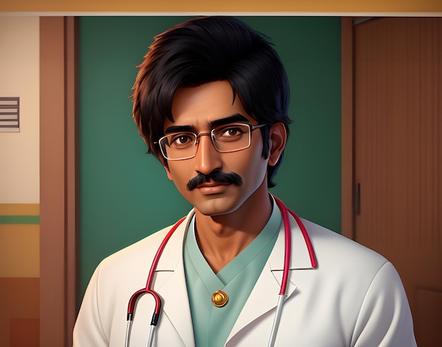 illustrationofindiandoctor