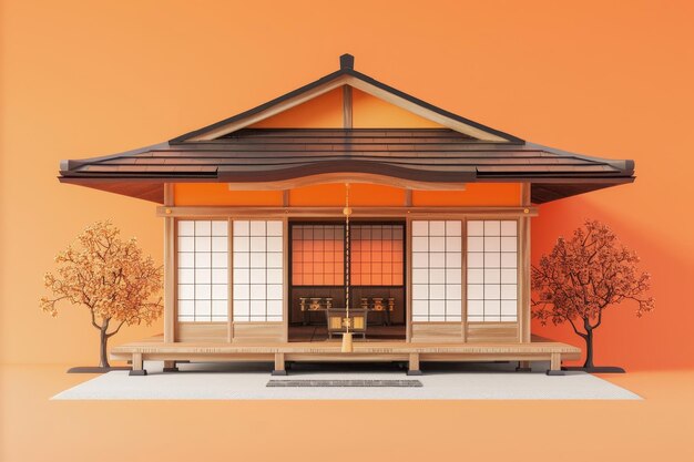 иллюстрации древнего японского здания