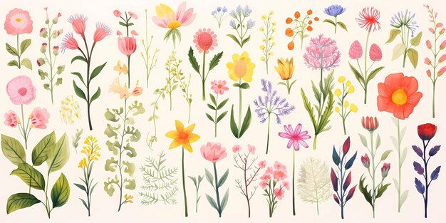 illustrations of flowers