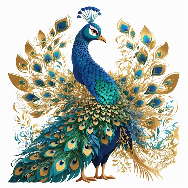 illustrations and vector image of Peacock and others birds