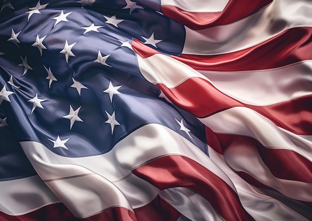 Illustrative of American Flag background Generative AI