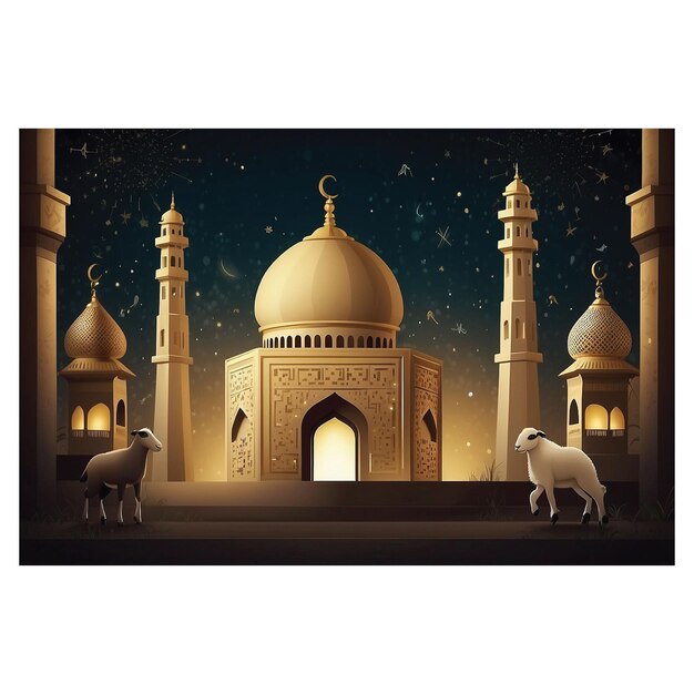 Illustrative background design image for the Eid alAdha holiday